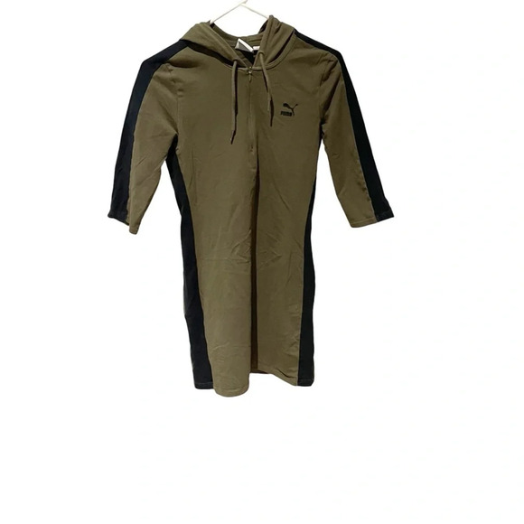 Puma hooded dress size medium green and black - Picture 3 of 11